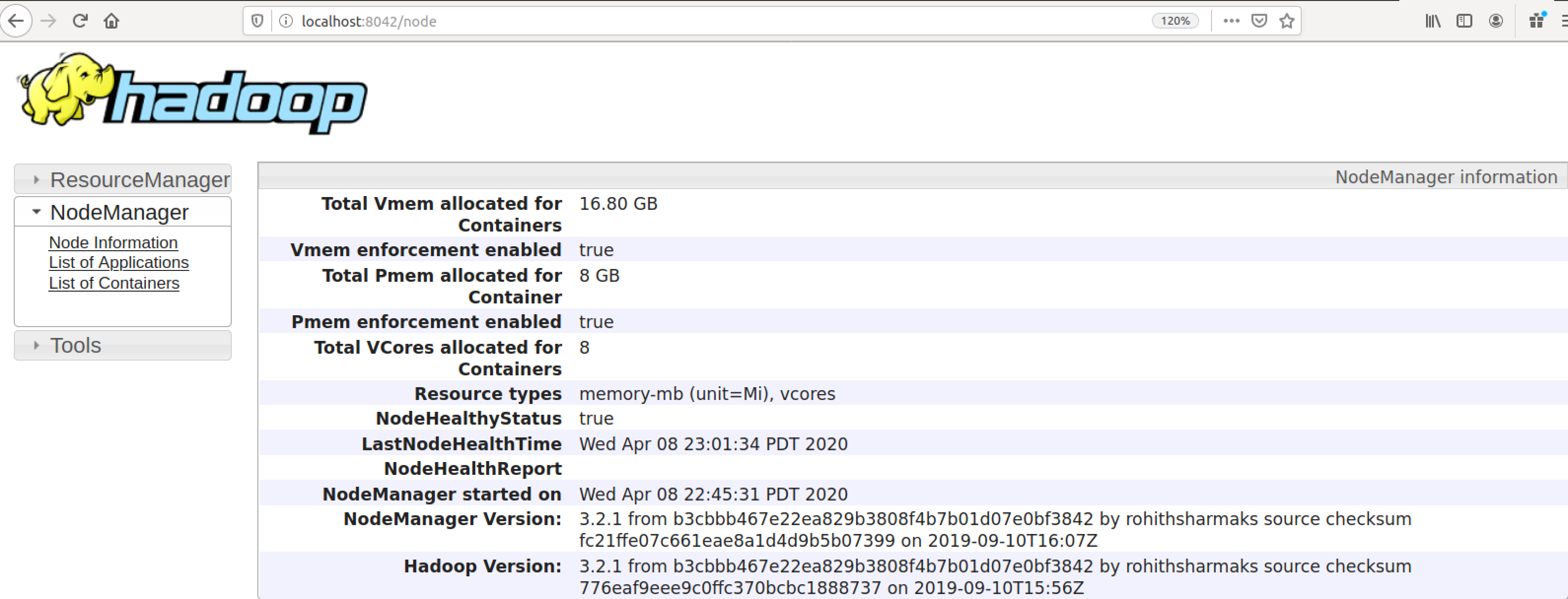 Hadoop Node Name WebUI